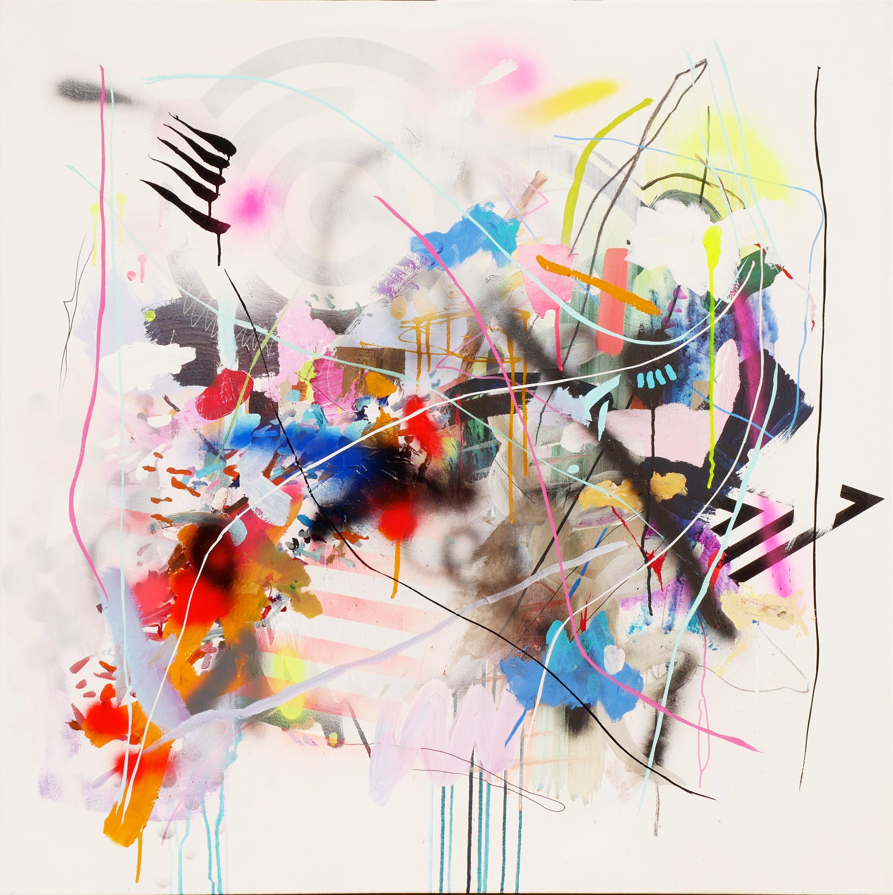 Abstract Painting di David Hardaker - "Senza titolo (Dopo Parker)" Pittura astratta colorata a tecnica mista