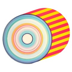 "Vacation" Contemporary Colorful Concentric Circle Abstract Painting