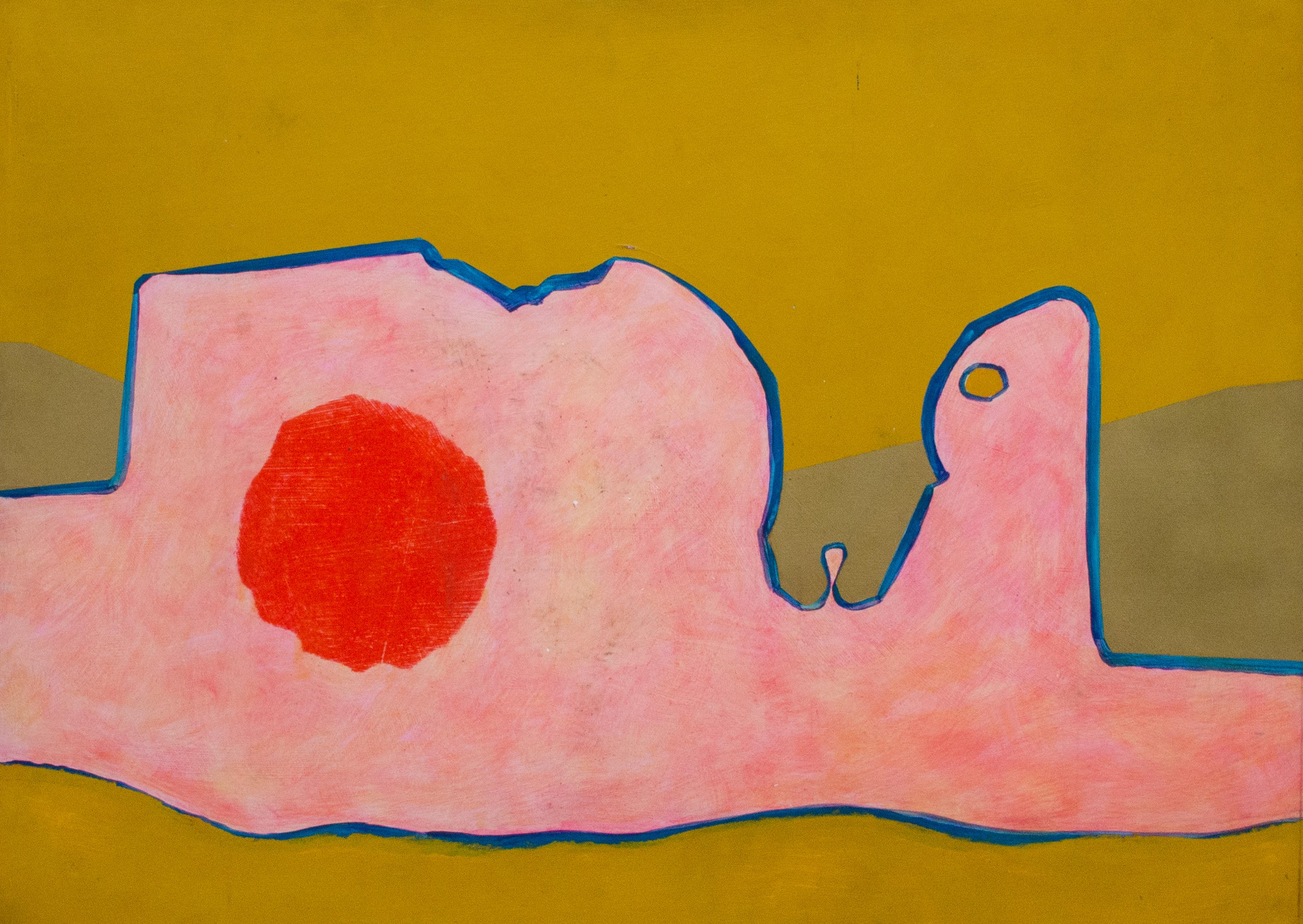 David Hare
Crono addormentato nella caverna, 1971
Acrilico su tavola
27 1/2 x 38 1/4 pollici

"La libertà è ciò che vogliamo", dichiarò David Hare nel 1965, ma poi aggiunse: "e ciò di cui abbiamo più paura". Nessuno potrebbe accusare David Hare di