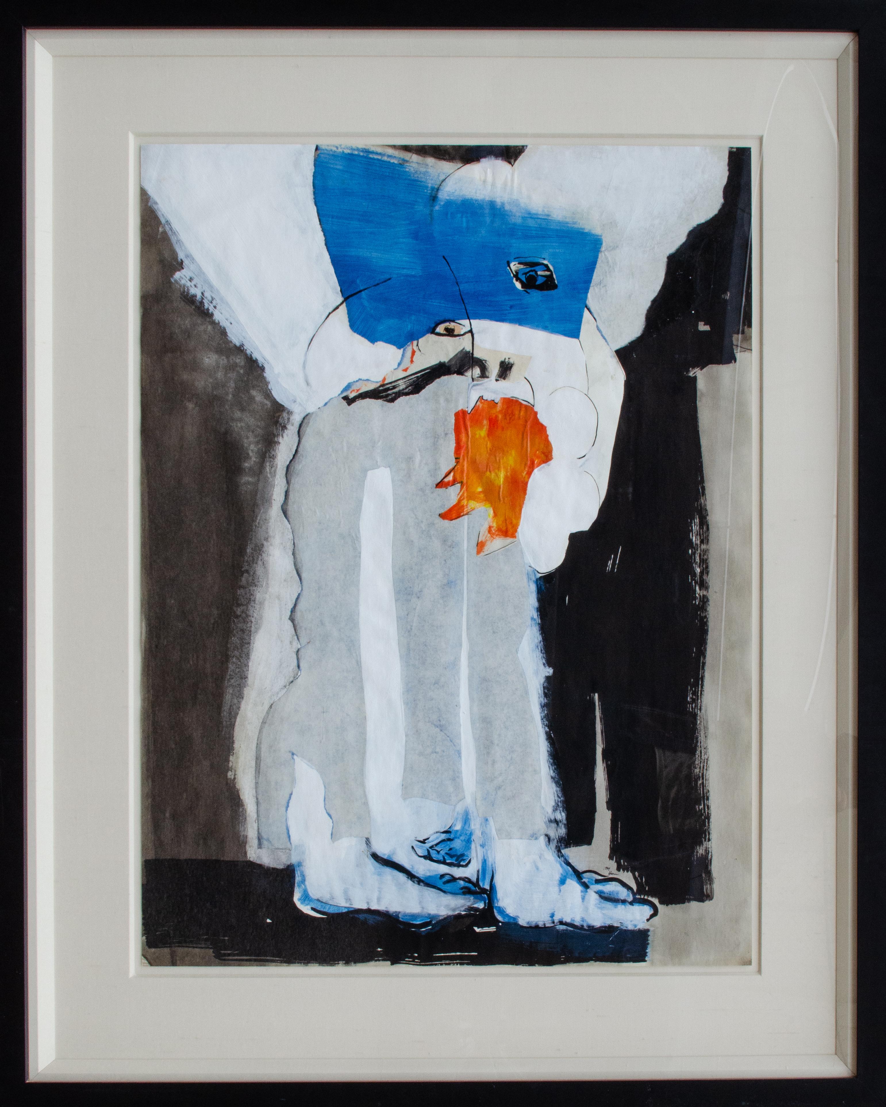 Abstraktes Gemälde „Cronus Dining (Nacht)“ aus Acryl und Tinte auf Karton von David Hare im Angebot 1