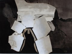 "Crono vista dalla caverna" Composizione astratta a tecnica mista di David Hare
