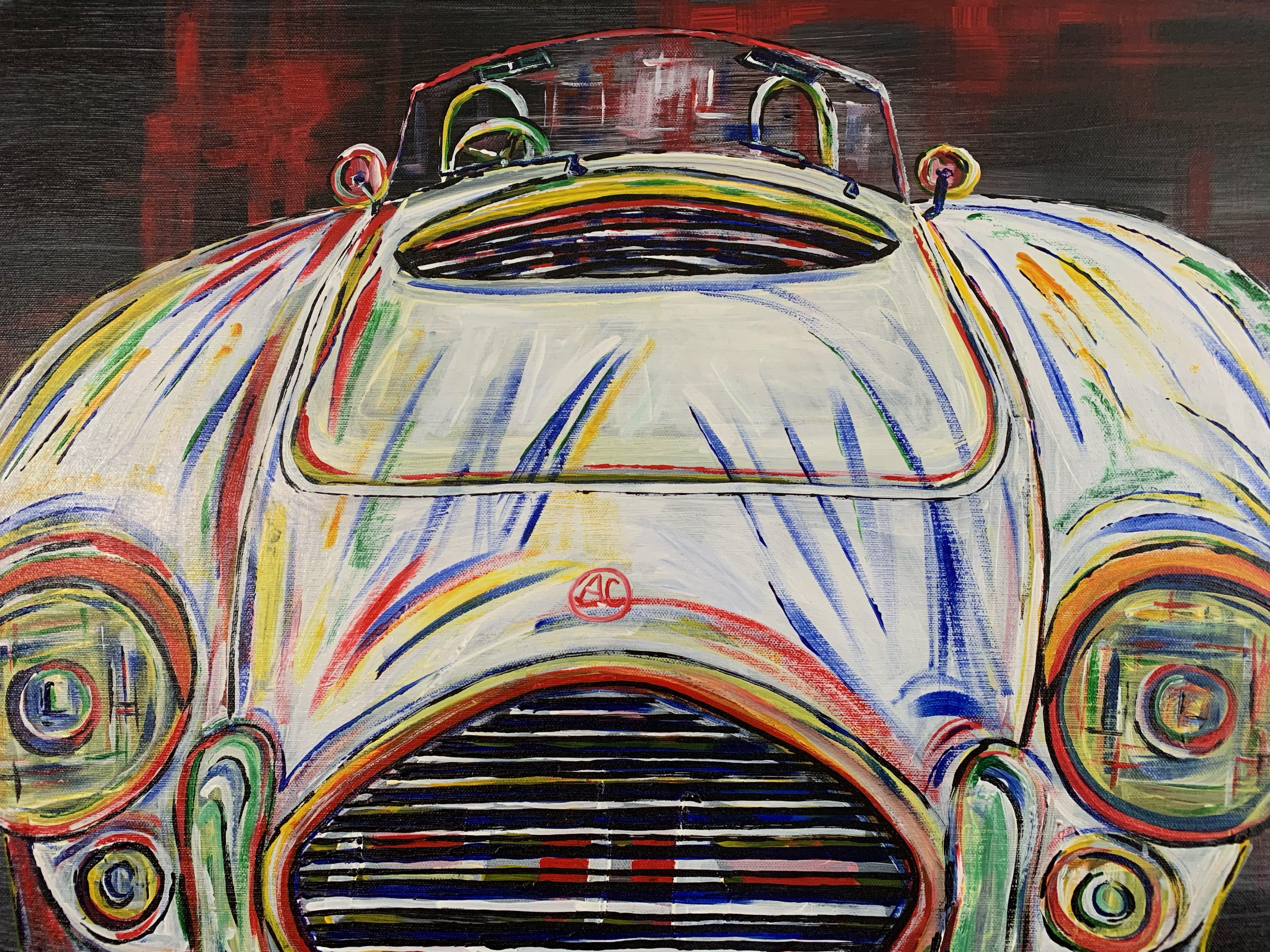 AC Cobra. Verniciatura auto contemporanea - Abstract Painting Nero di David Harper