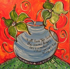 Chinese Vase, Contemporary Still Life Painting