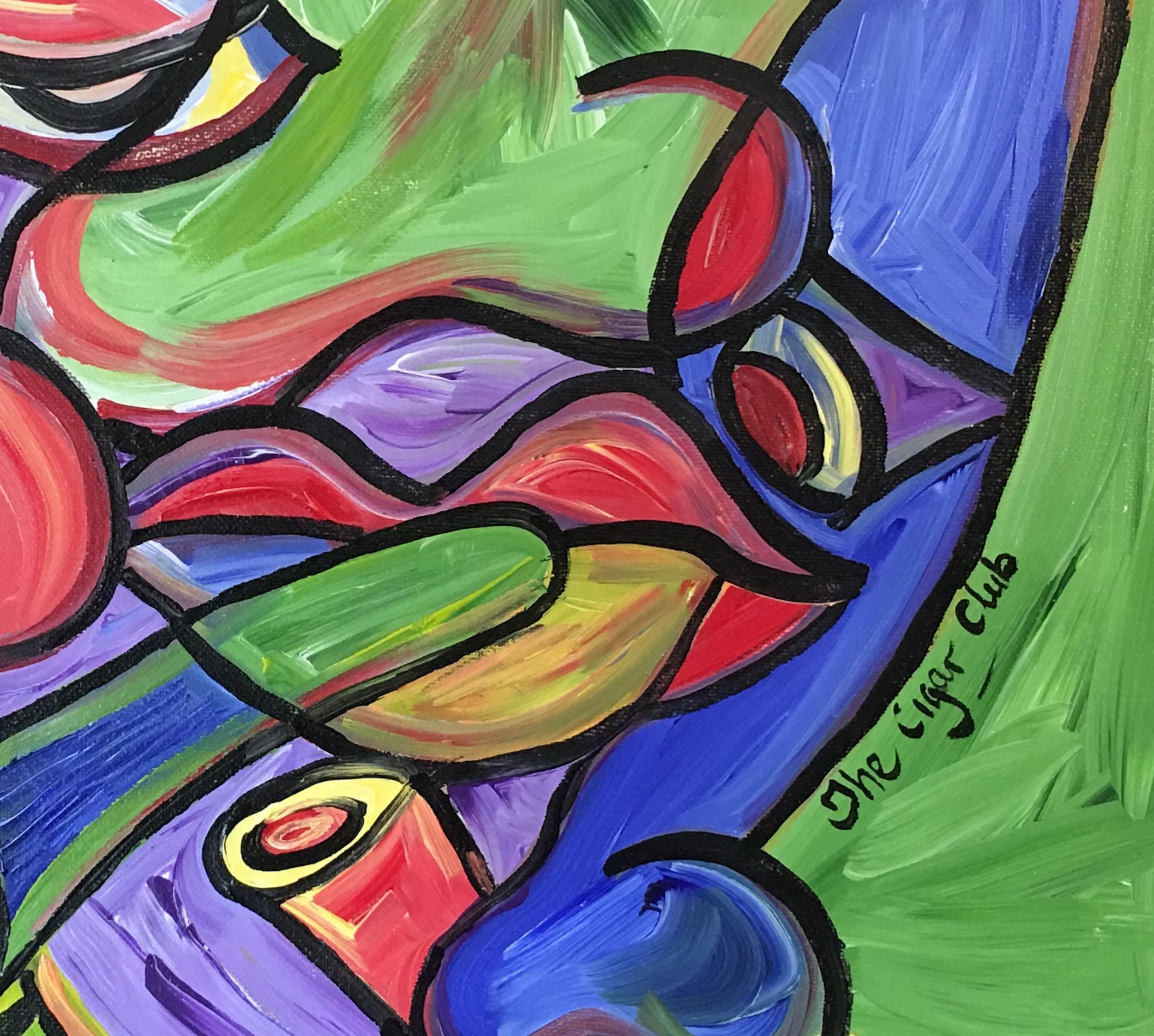 Club dei sigari - Painting Contemporaneo di David Harper