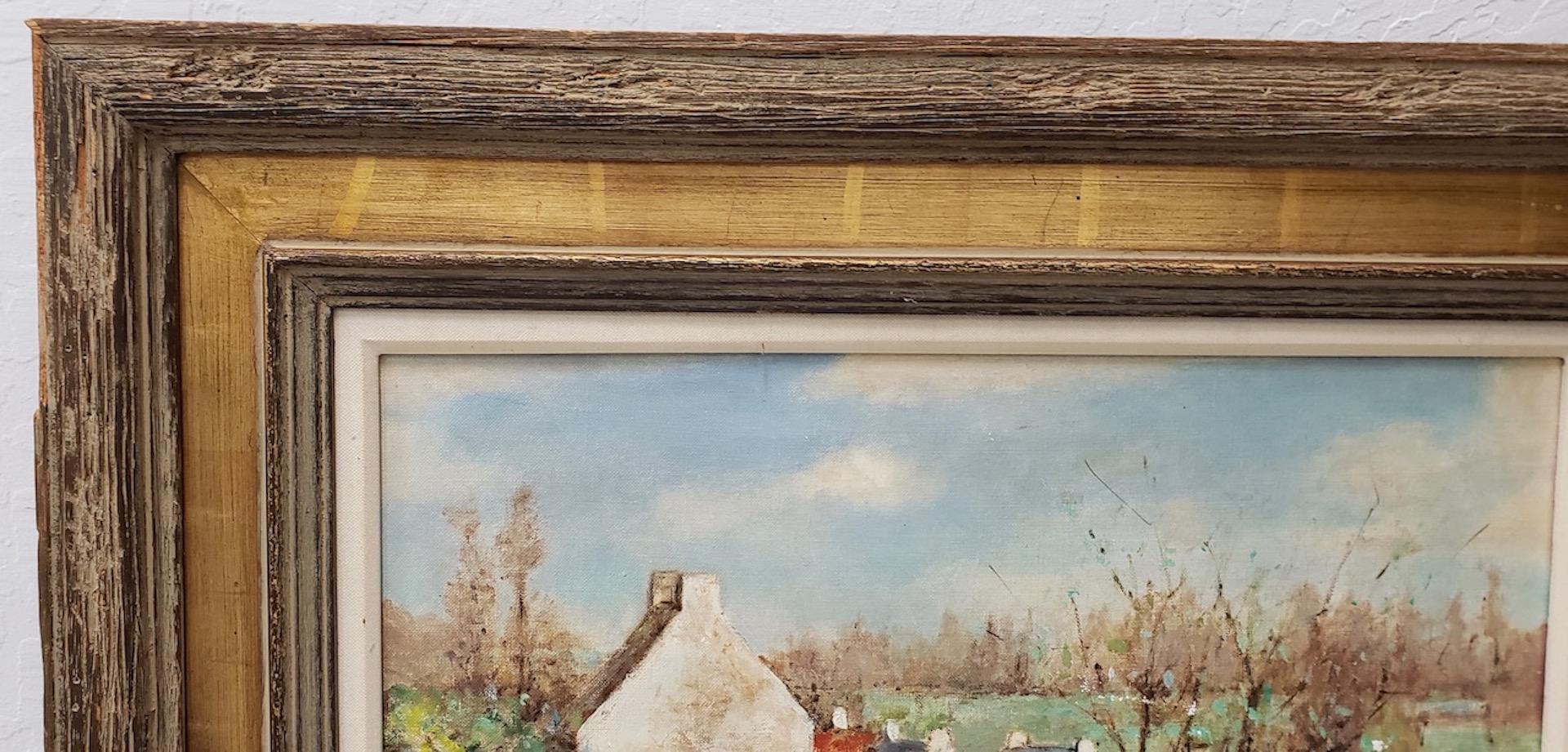 Peinture à l'huile originale de David Harris (Américain, 20e siècle) 