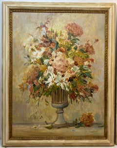 David Harris (Américain, 20e siècle) Paire de peintures de natures mortes florales vers 1970