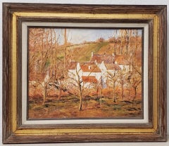 Vue de la forêt d'un village en Normandie par David Harris (Américain, 20e siècle)