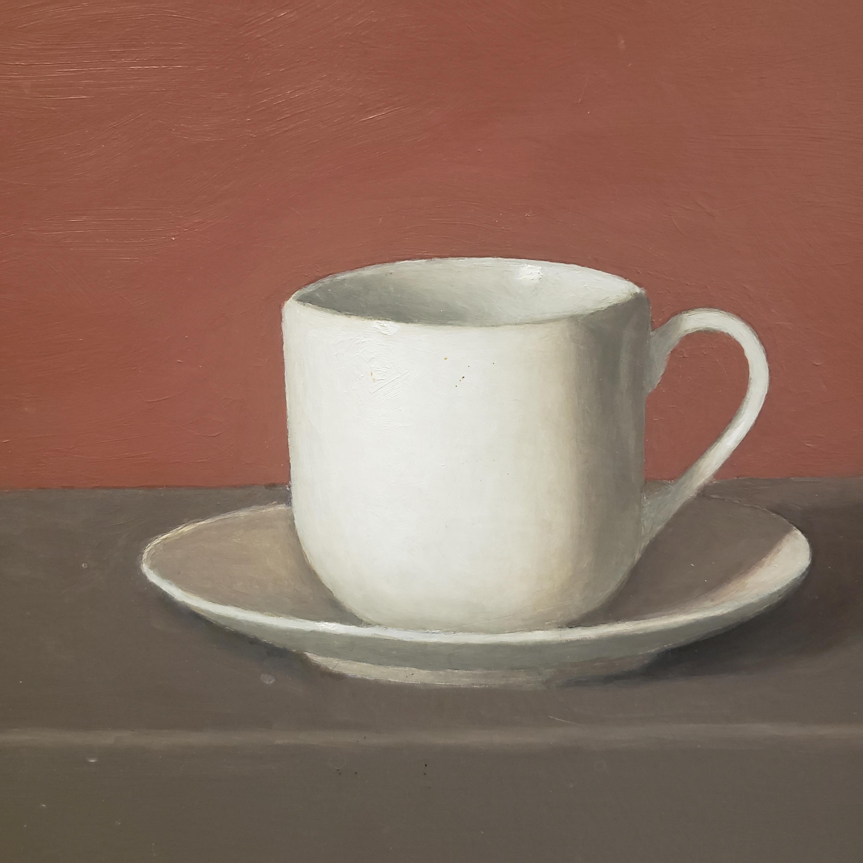 David Harrison, is a master in the style of Realism painting. The Lily Espresso Cup shows the simple beauty of Realism paintings.  Lily has been makig Italian espresso cups for 
David Harrison, a painter from the Boston area focuses on the