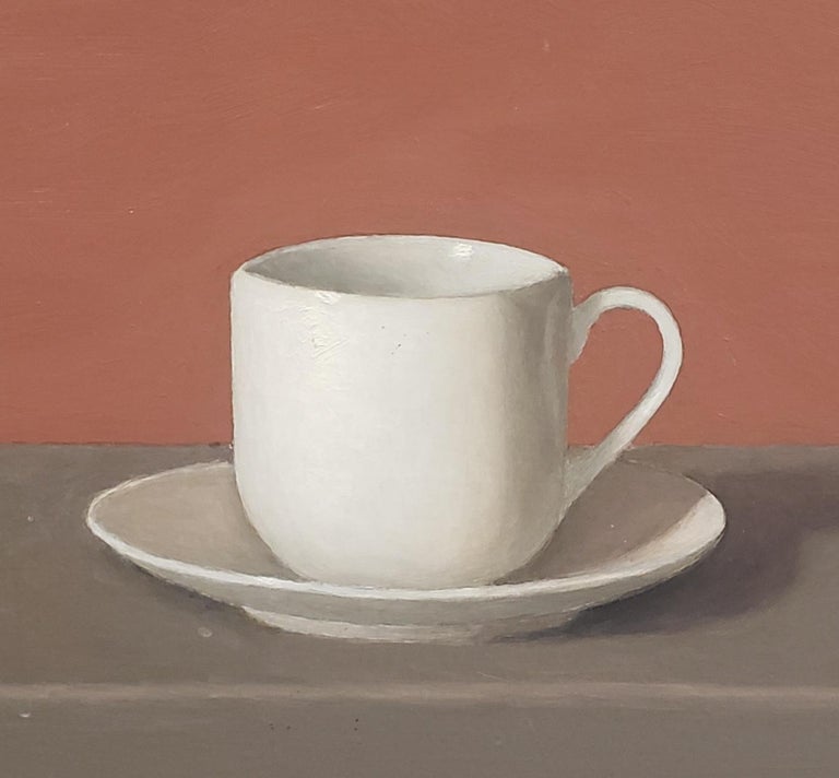 David Harrison, is a master in the style of Realism painting. The Lily Espresso Cup shows the simple beauty of Realism paintings.  Lily has been makig Italian espresso cups for 
David Harrison, a painter from the Boston area focuses on the