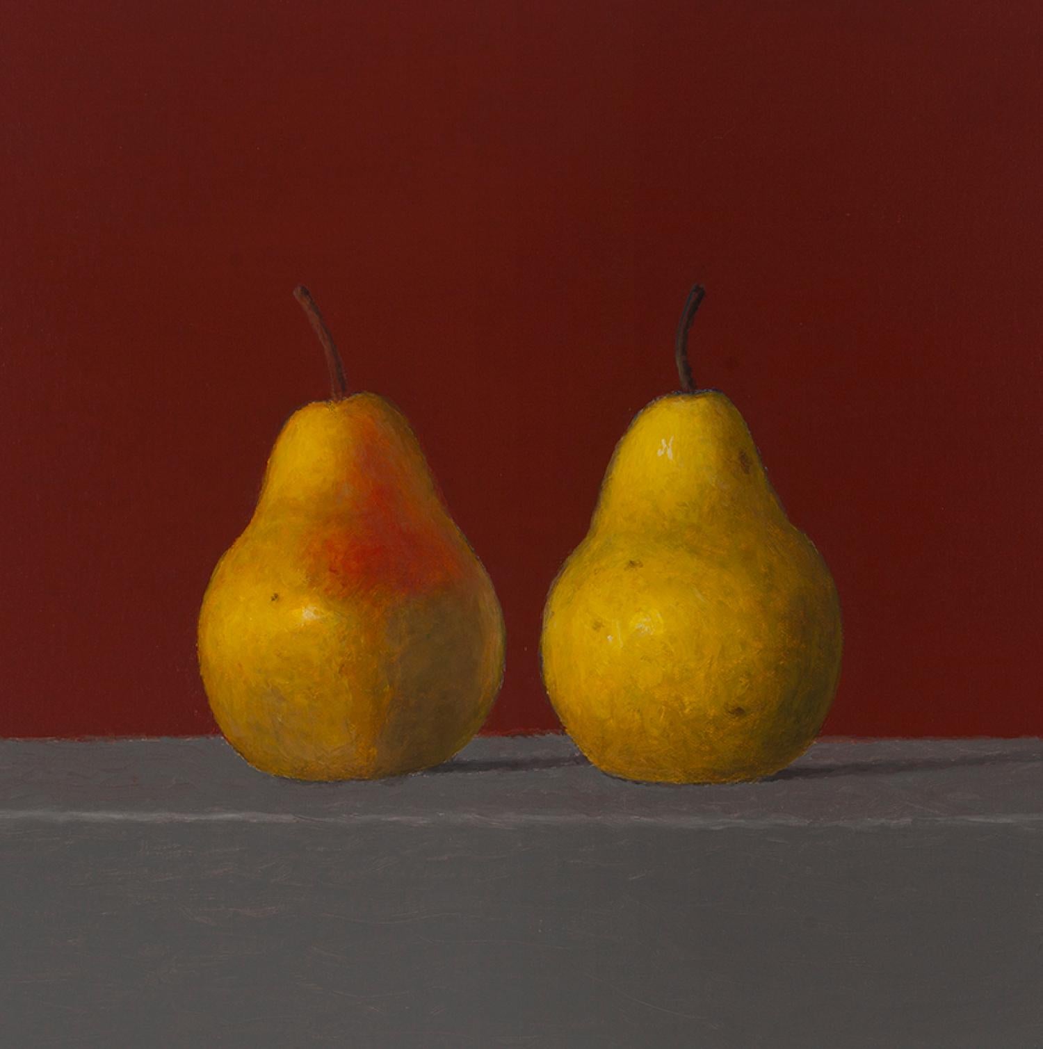 Two Pears #221 Oil painting on Panel 20