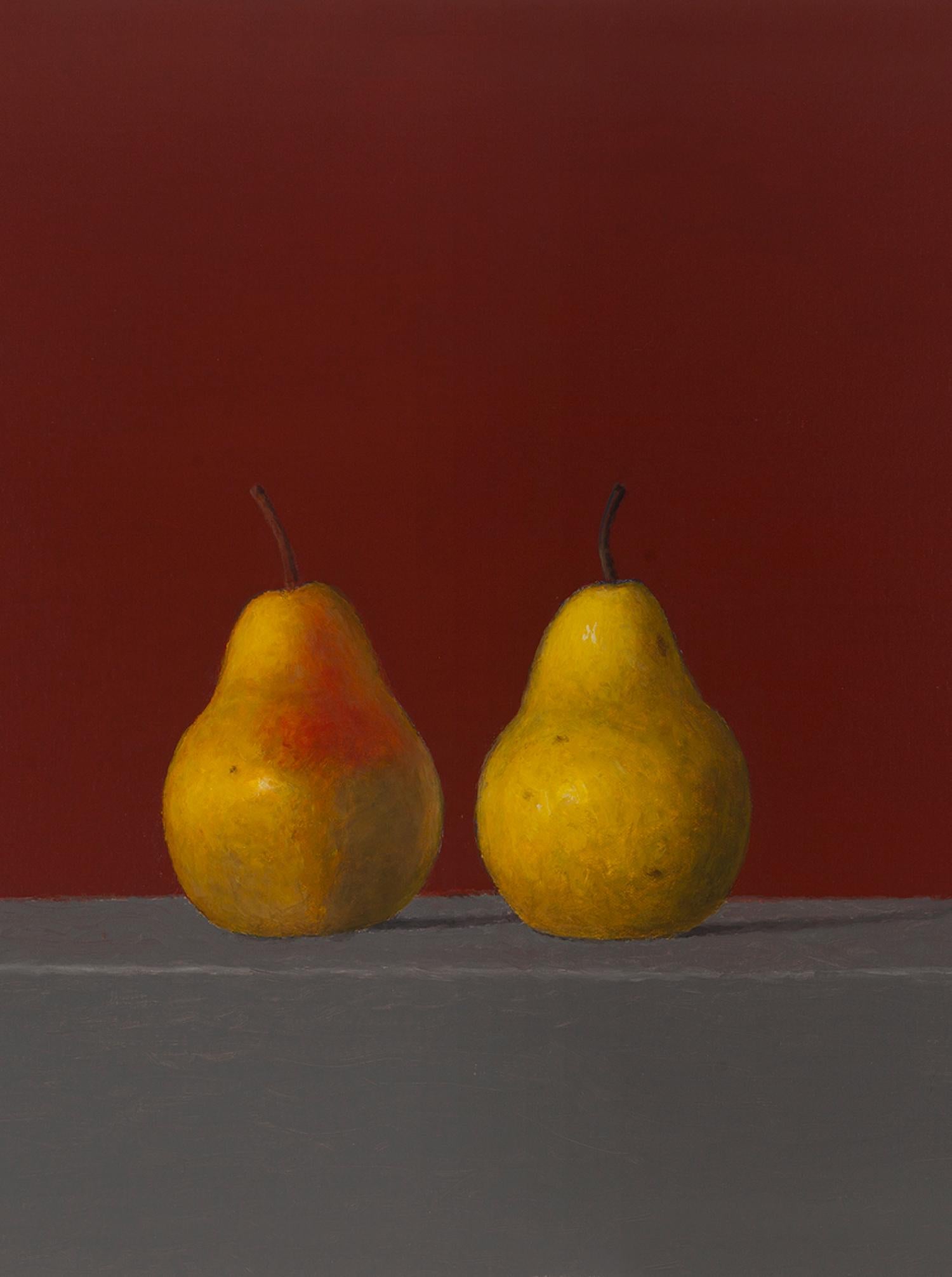 Two Pears #221 Oil painting on Panel 20