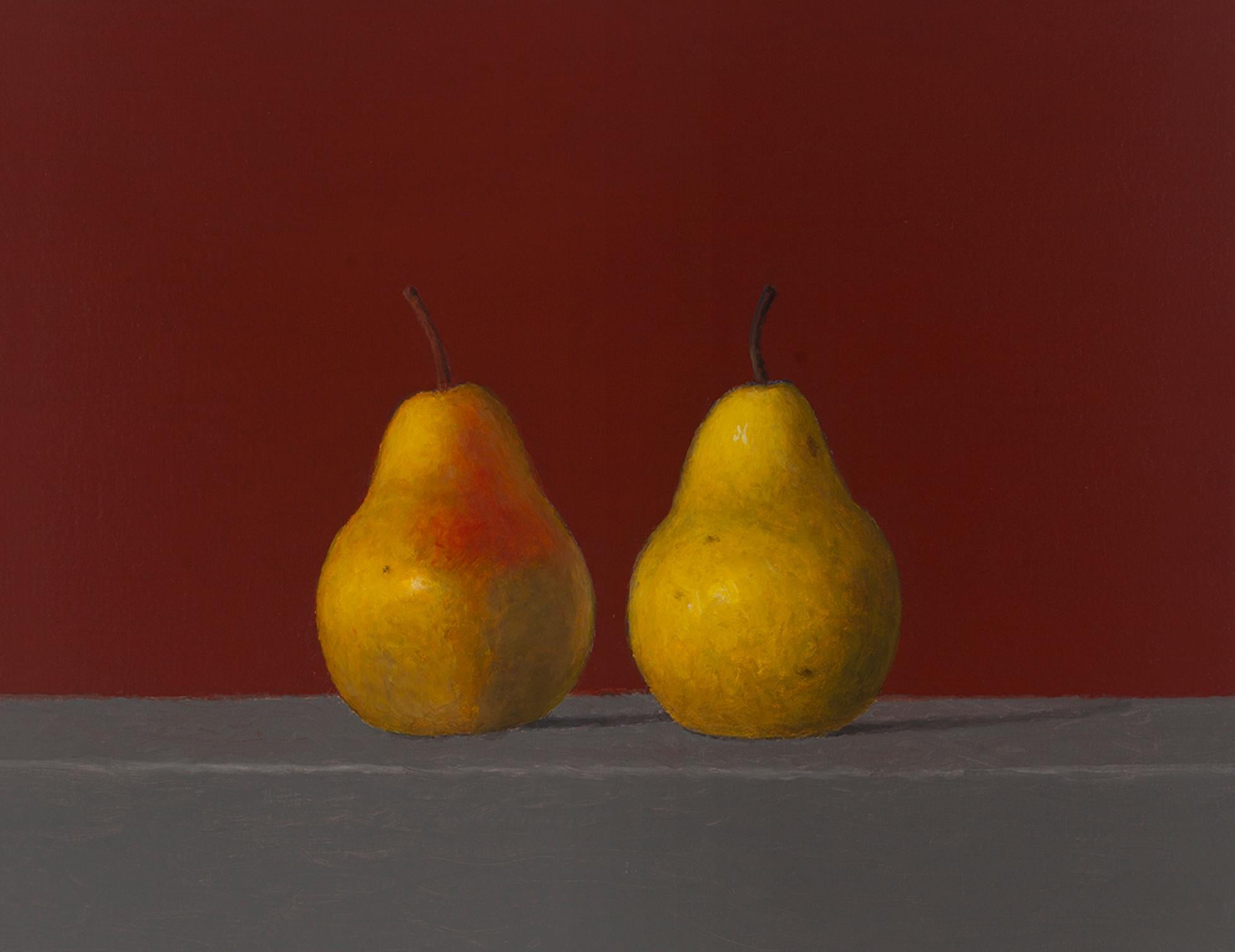 Two Pears #221 Oil painting on Panel 20