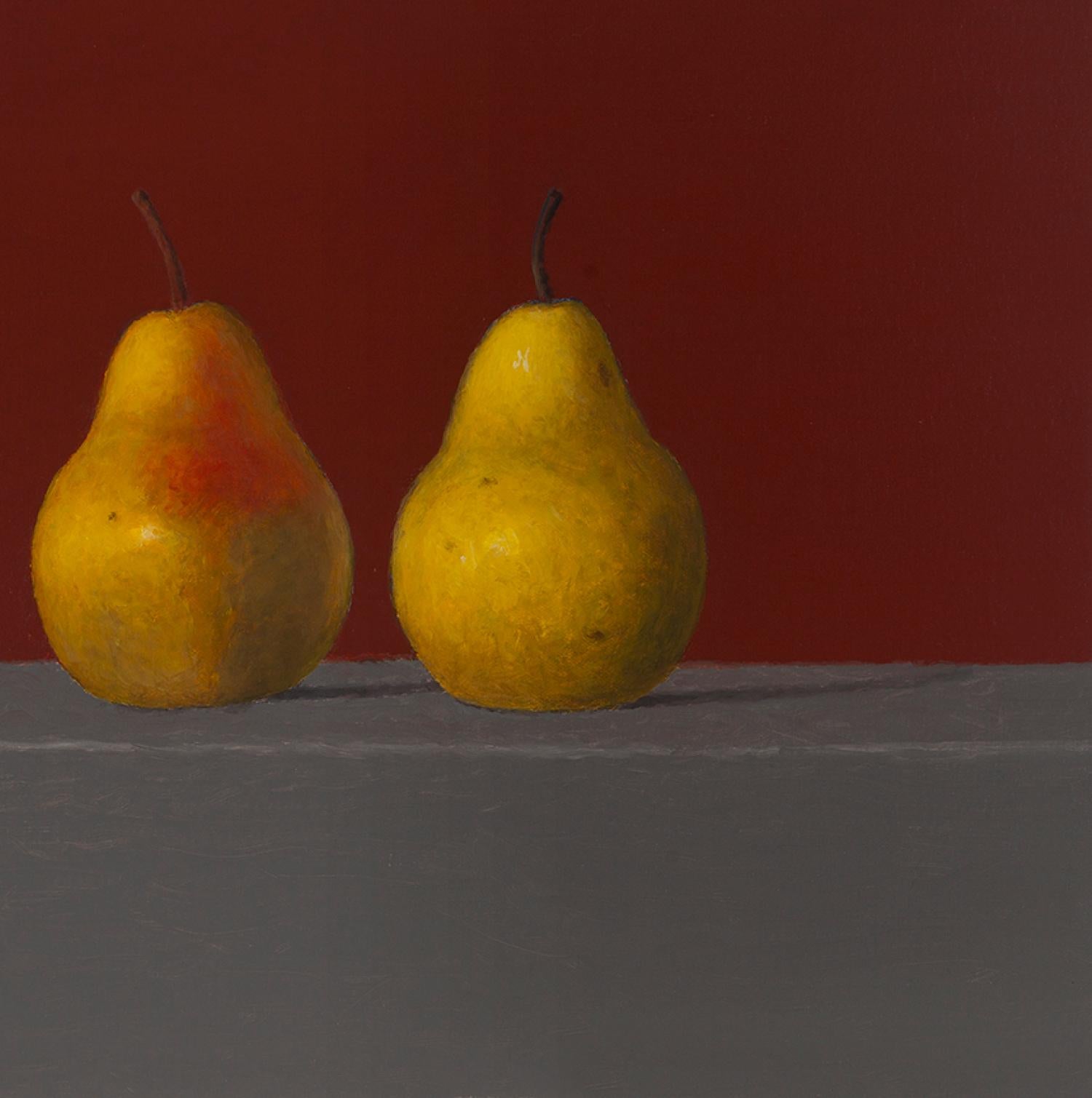 Two Pears #221 Oil painting on Panel 20