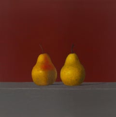 David Harrison - Two Pears #221 Oil painting on Panel 20" x 20" Realism Still-life Fruit Two Pears #221 Oil painting on Panel 20" x 20" Realism Still-life Fruit