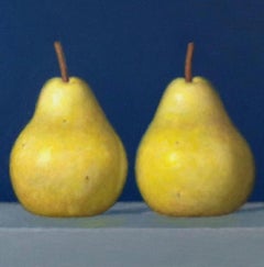 Two Pears (2nd) Oil painting on Panel 12" x 12" Realism Small Painting Series