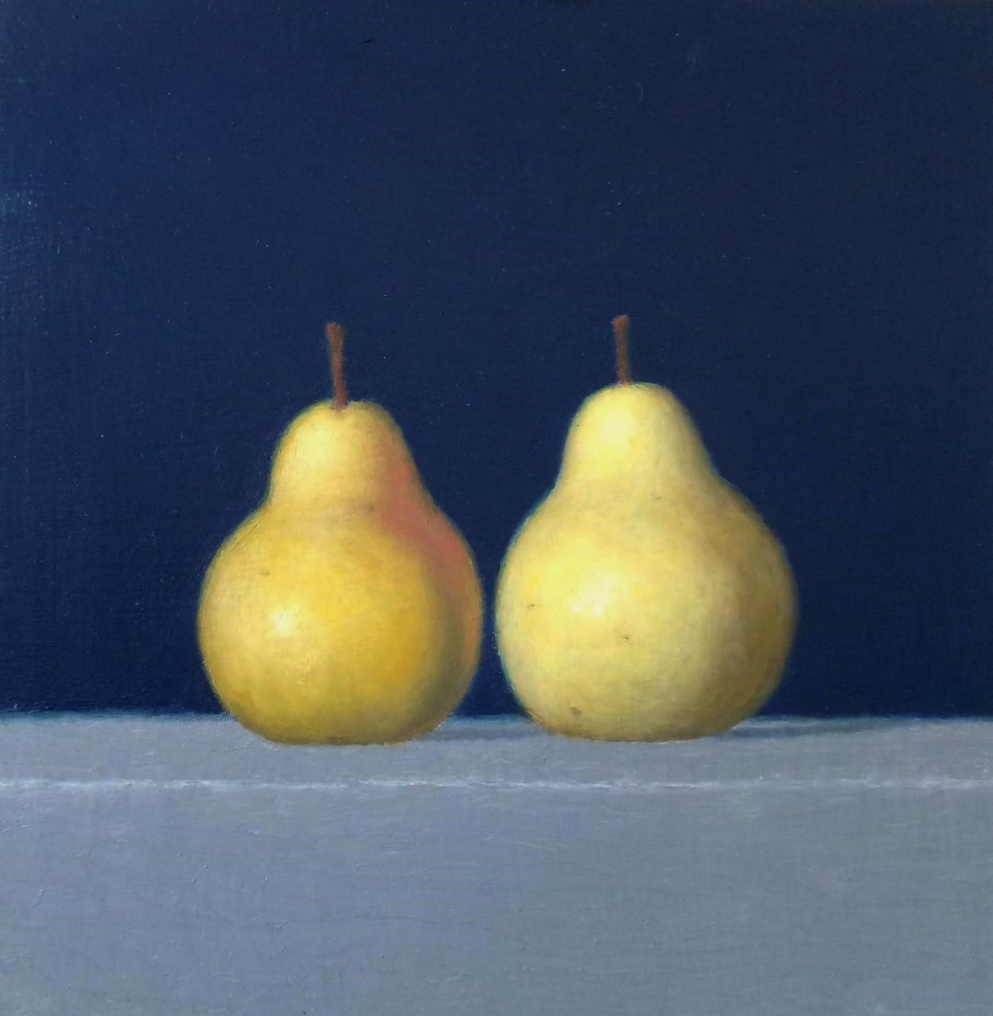 Due pere Pittura a olio su pannello 12