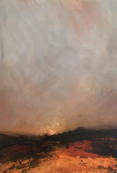 Hilltop, Original art, contemporary painting, landscape, skyscape, abstract