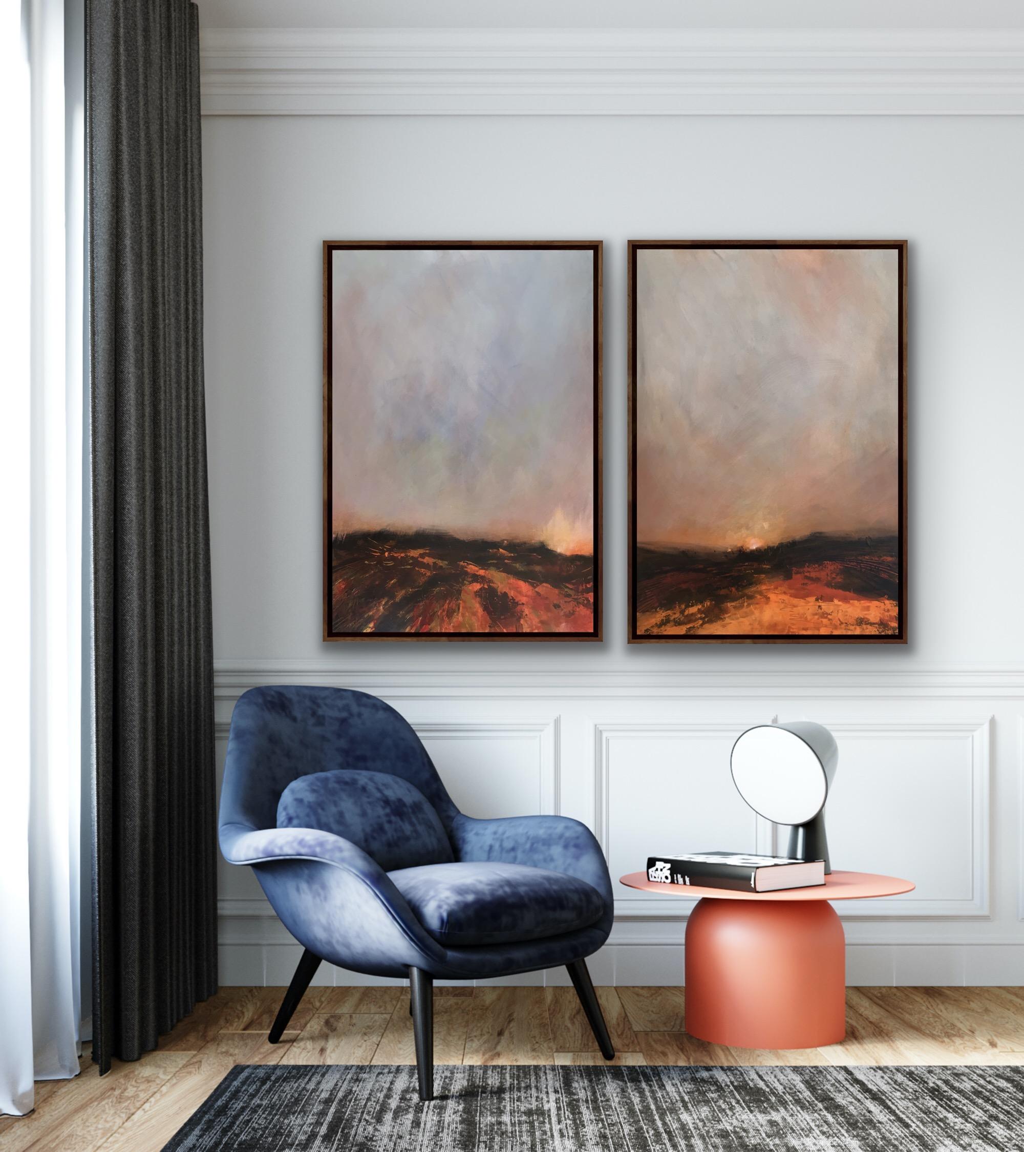Hilltop and Hillside Diptych For Sale 1