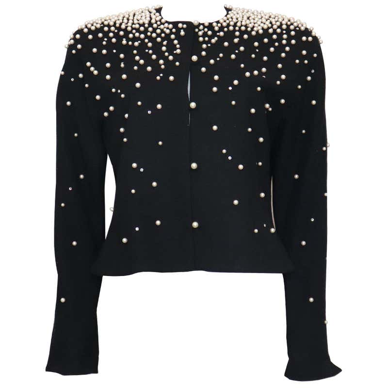 Abstract Sequin Vintage Jacket with Beaded Trim For Sale at 1stDibs ...