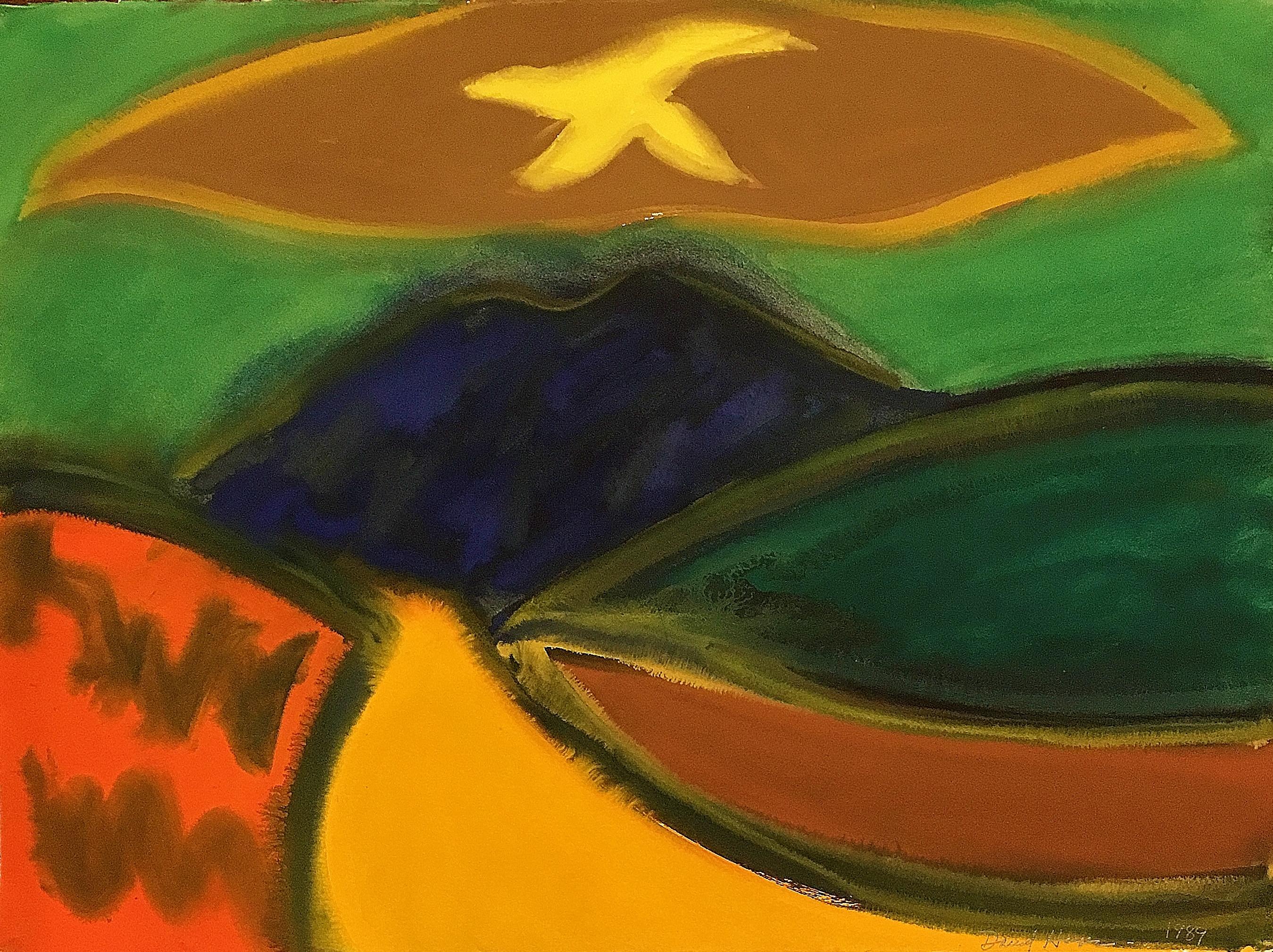 David Hayes Abstract Painting - Starred Cloud