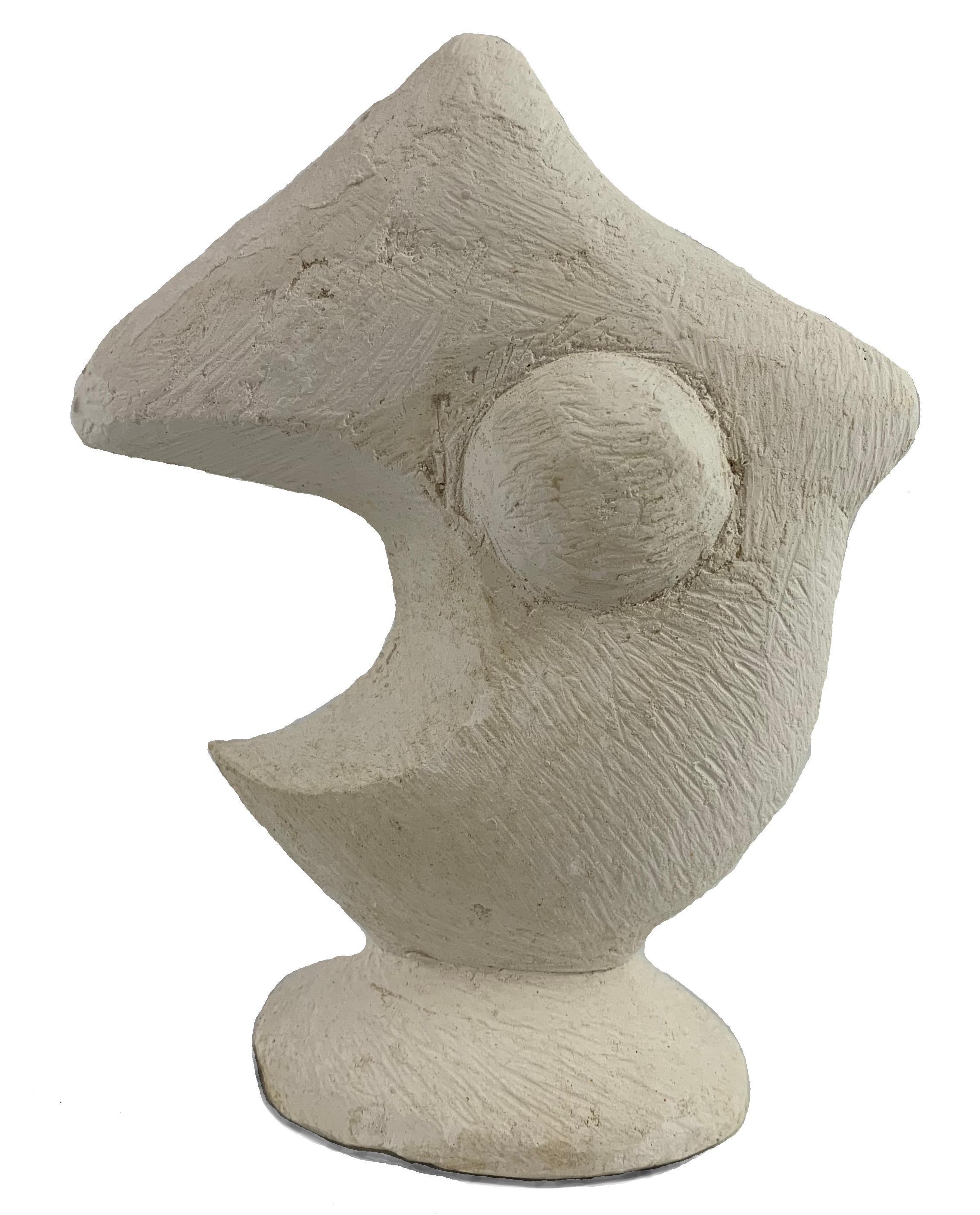 Estate of David Hayes_Form Study_carved plaster of paris_1970_abstract sculpture