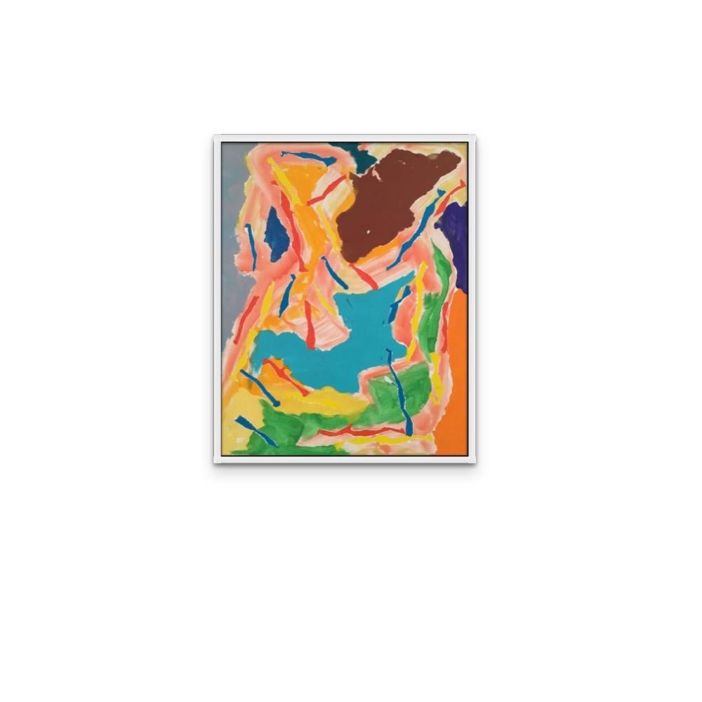 #2 School of Paris - Zeitgenössisches modernes abstraktes Ölgemälde auf Leinwand im Angebot 1