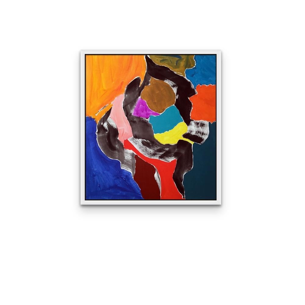#30 Pariser Schule – zeitgenössisches abstraktes Ölgemälde auf Leinwand (Schwarz), Abstract Painting, von David Headley