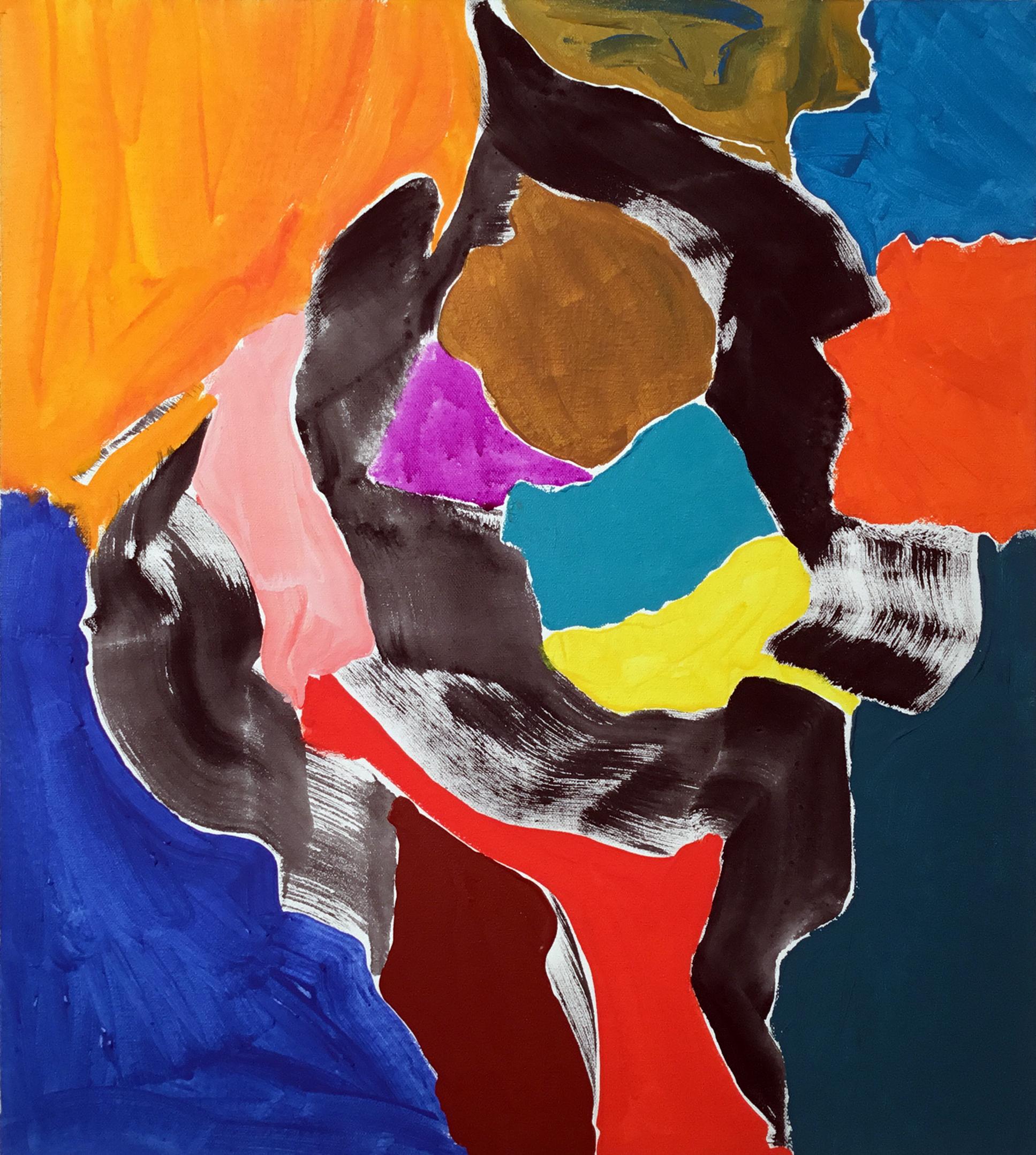 Abstract Painting David Headley - #30 School of Paris - Peinture à l'huile abstraite contemporaine et moderne sur toile