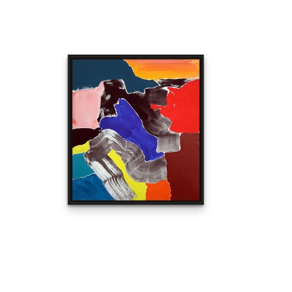 #31 Pariser Schule, zeitgenössische moderne abstrakte Ölgemälde auf Stretched Leinwand (Abstrakt), Painting, von David Headley