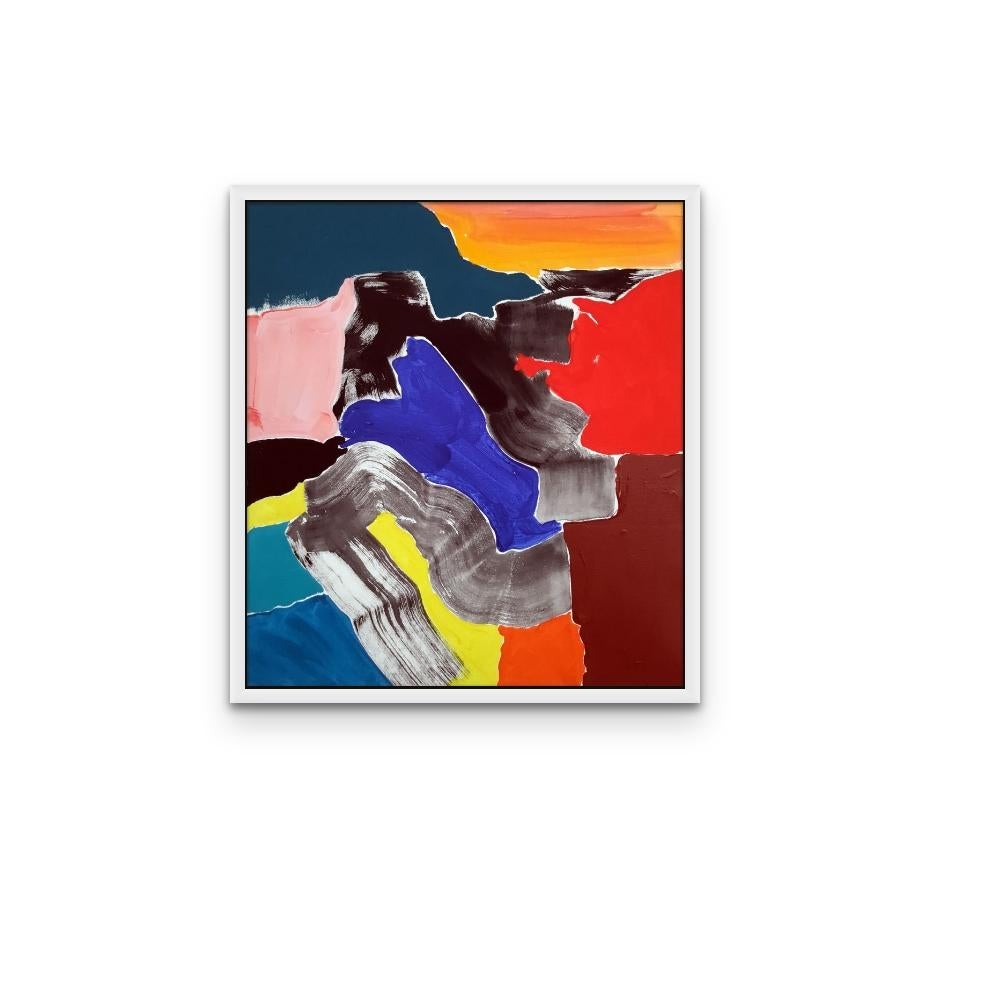 #31 Pariser Schule, zeitgenössische moderne abstrakte Ölgemälde auf Stretched Leinwand (Schwarz), Abstract Painting, von David Headley