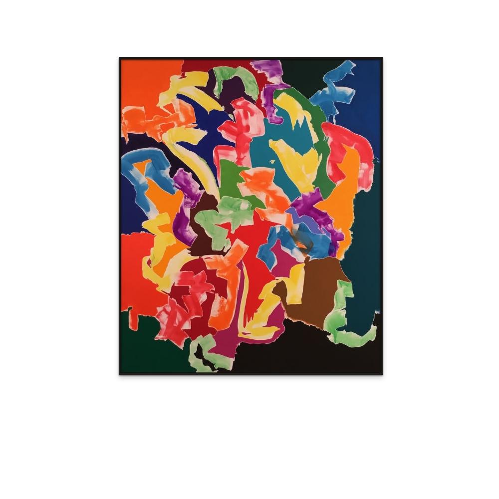 Scuola di Parigi - Pittura a olio astratta moderna e contemporanea di grandi dimensioni - Painting Astratto di David Headley