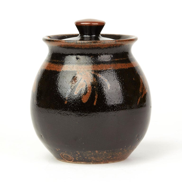 David Heminsley 'Scottish, 1927-2007' Studio Pottery Lidded Conserve Jar For Sale 1