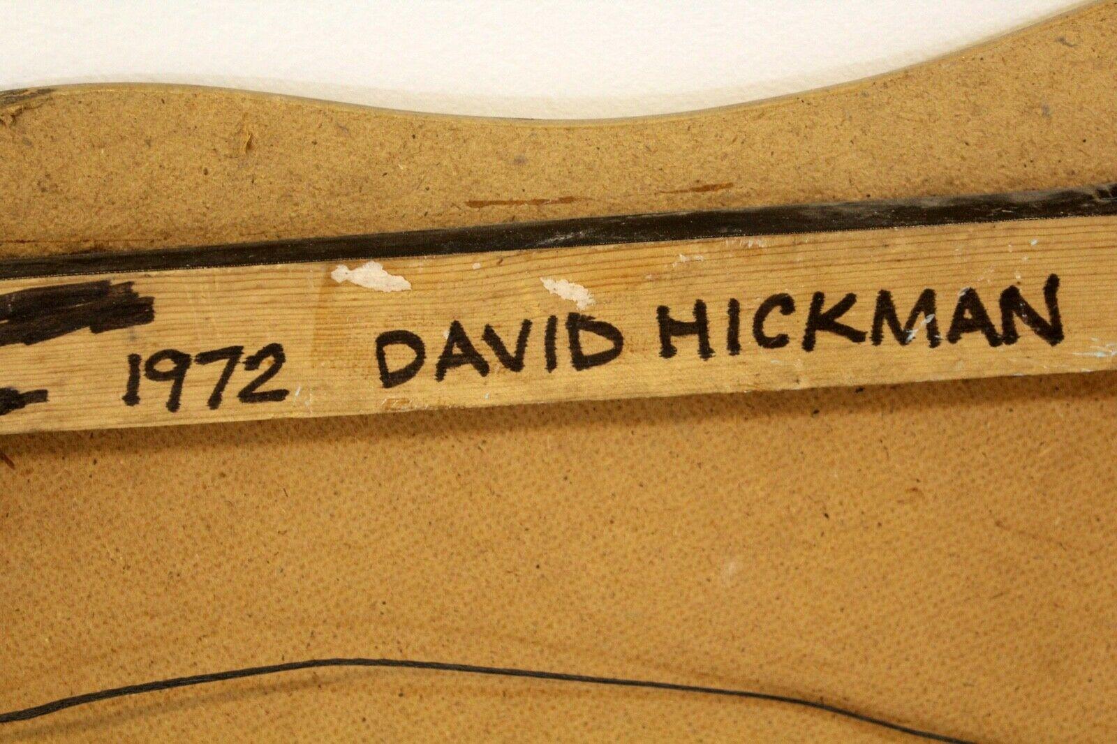 David Hickman Cutout No. 3 Female Nude Acrylic Painting on Board 1972 Signed 3