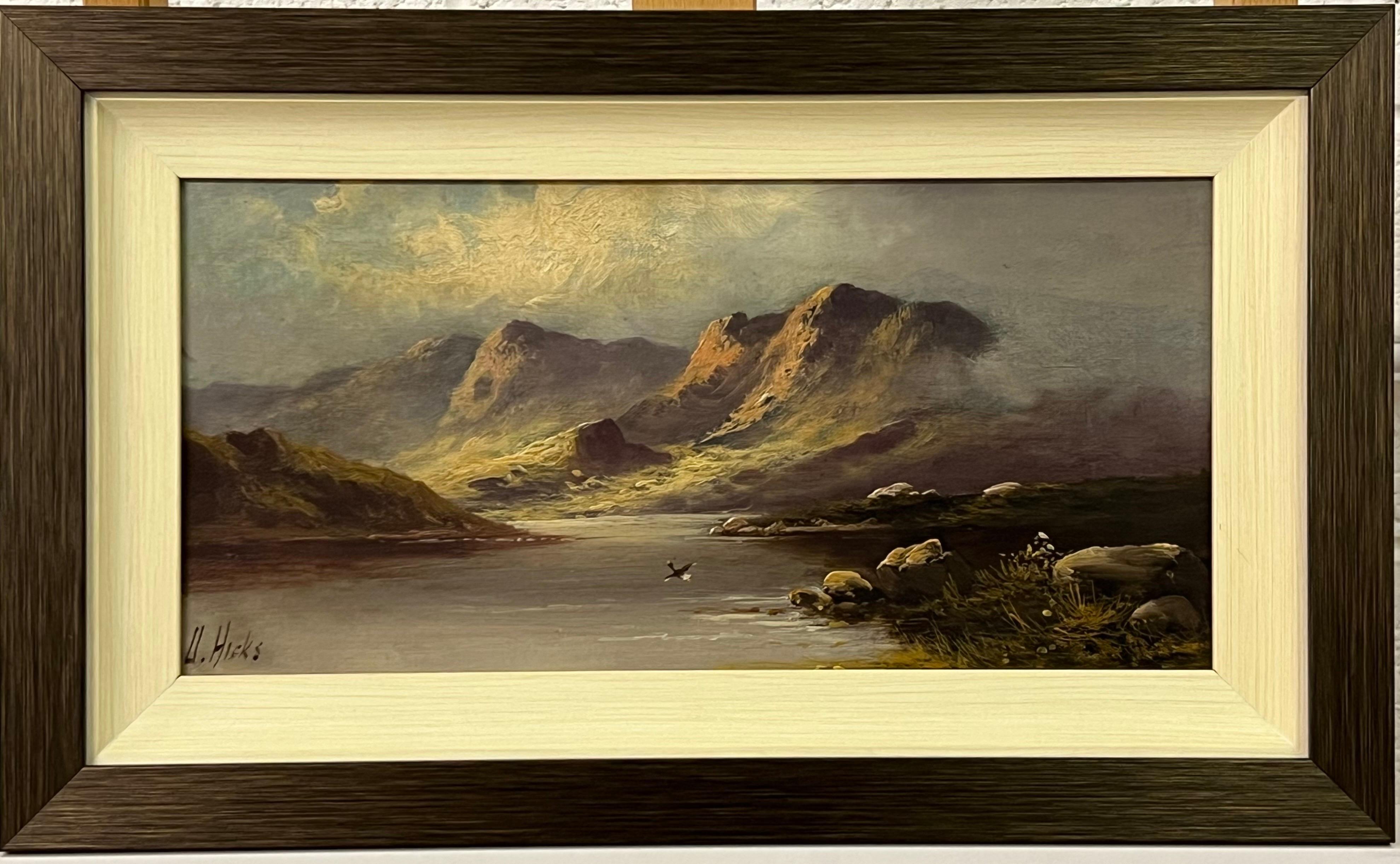 Mountain Lake Oil Painting by 19th Century British Artist Active Circa 1873–1902 For Sale 3