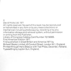 "David Hicks on Decoration, with Fabrics" First Edition Design Book
