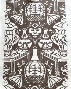 David Hicks "The Vase" Hand Block Wallpaper for Clarence House, 13yds