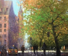 Fall on Central Park West - New York City: Oil Painting on Canvas