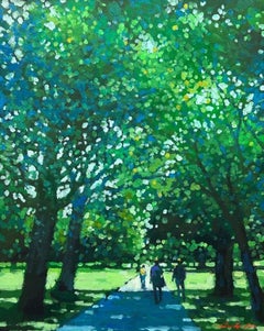 Study for Green Park - contemporary impressionism London oil painting