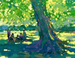 Study for Regents Park - contemporary impressionism London oil painting