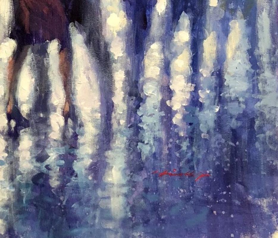 lovers in the rain painting