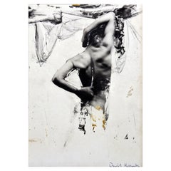 David Hiscock 'Photographic Male Nude Composition' Original Signed Work, 1980's