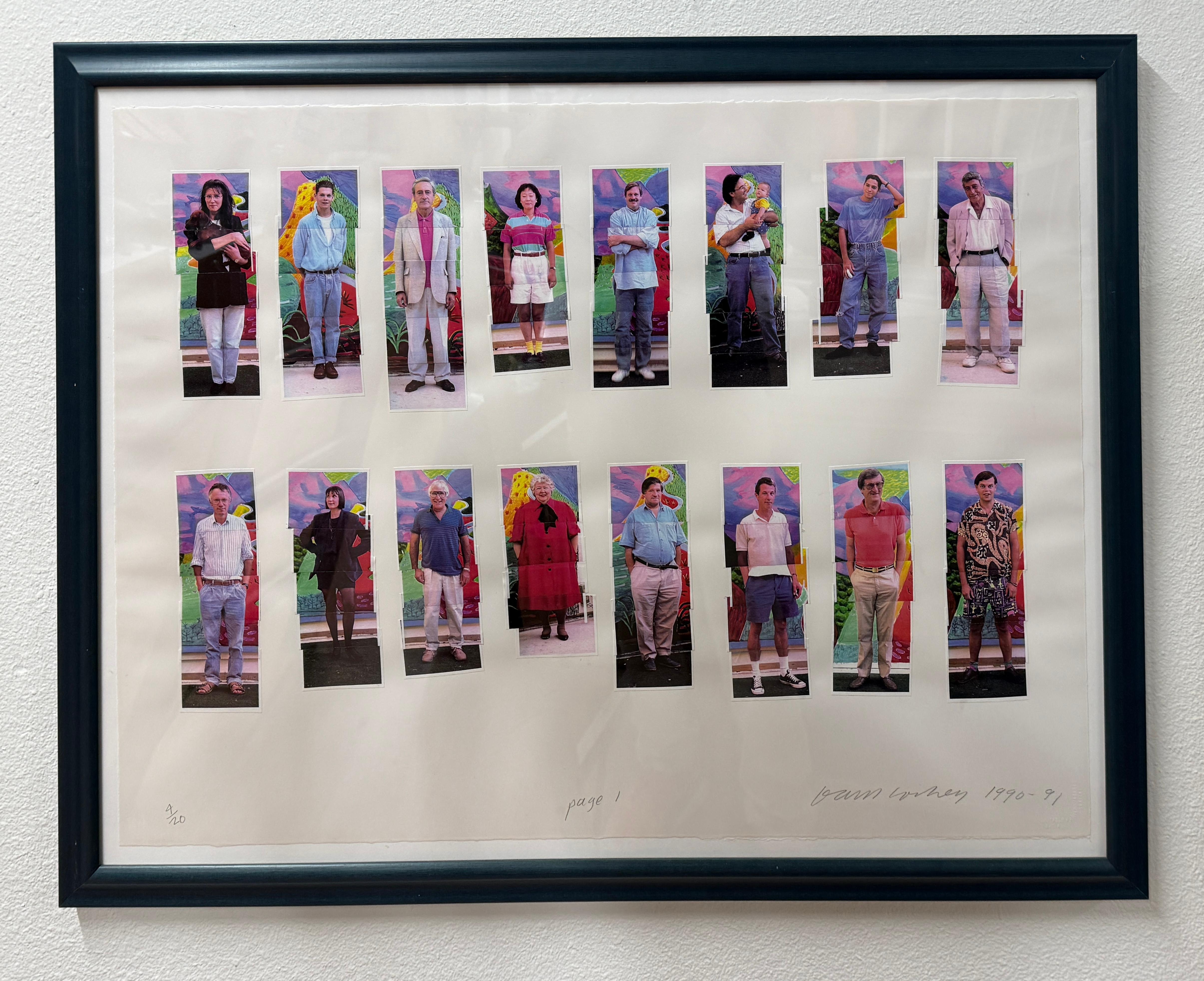 David Hockney 112 L.A. Besucher Folio 7 Lithos & Titelblatt Ed 20 Orig Quittung im Angebot 4