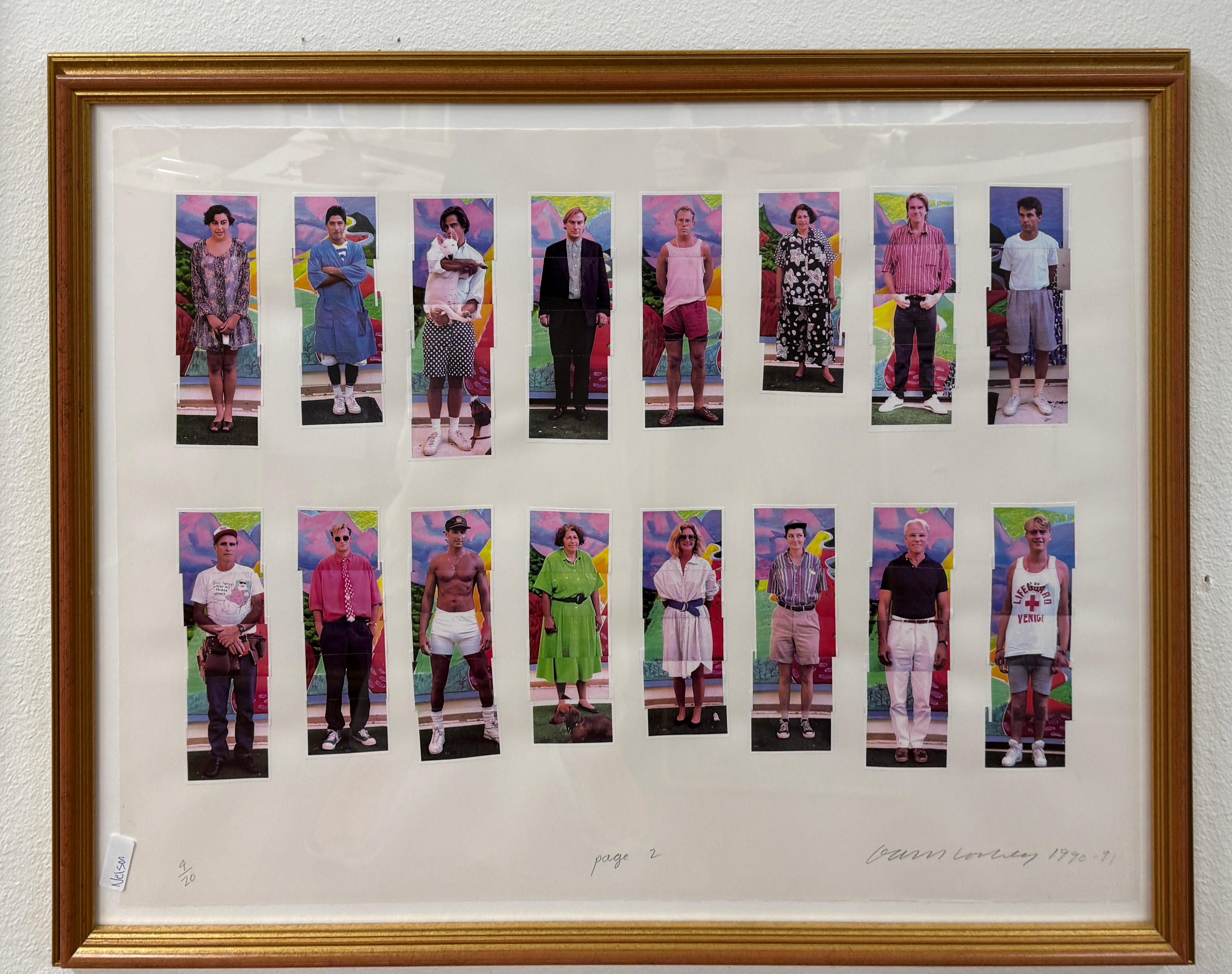 David Hockney 112 L.A. Besucher Folio 7 Lithos & Titelblatt Ed 20 Orig Quittung im Angebot 5