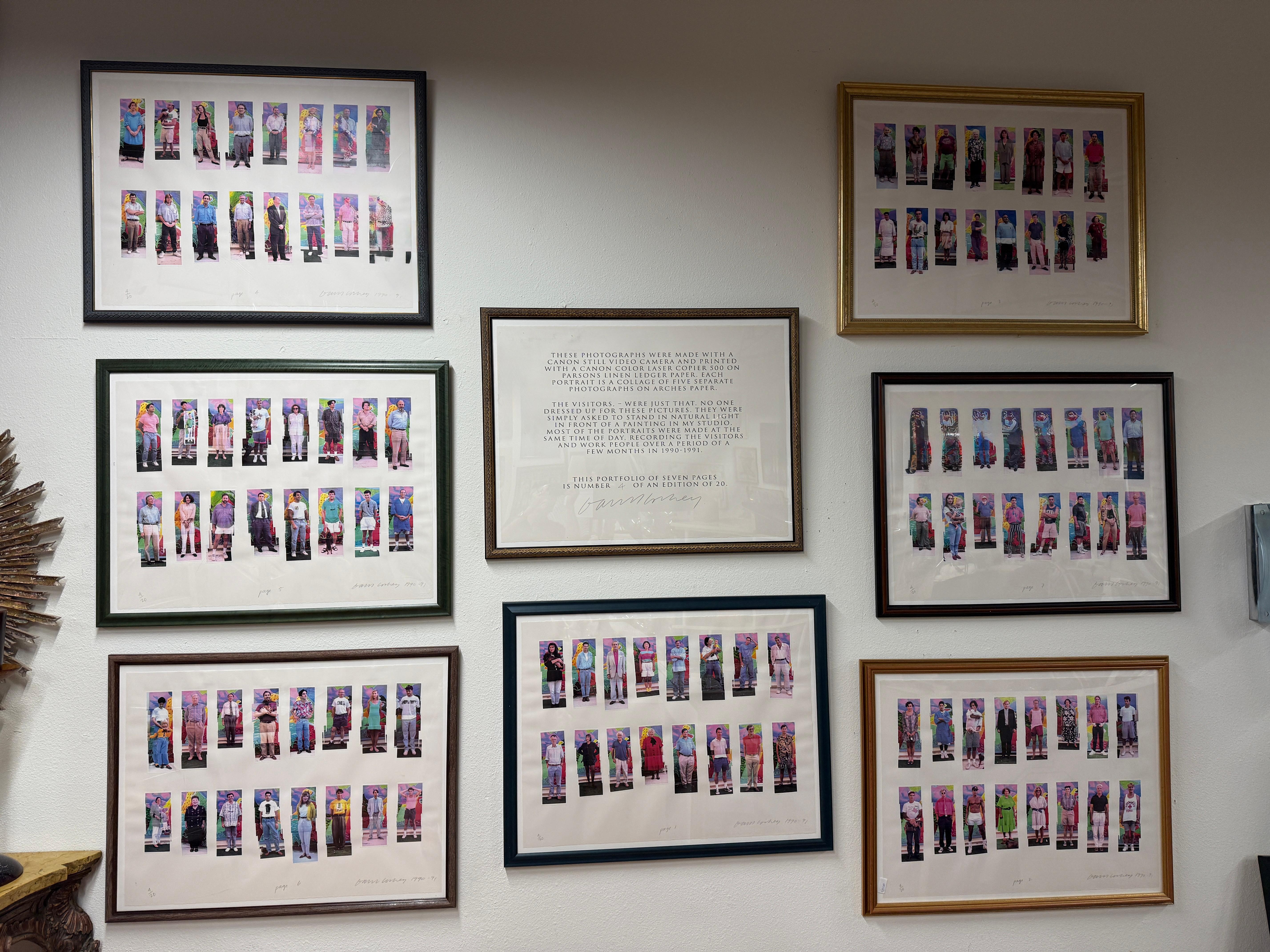 David Hockney 112 L.A. Besucher Folio 7 Lithos & Titelblatt Ed 20 Orig Quittung (amerikanisch) im Angebot