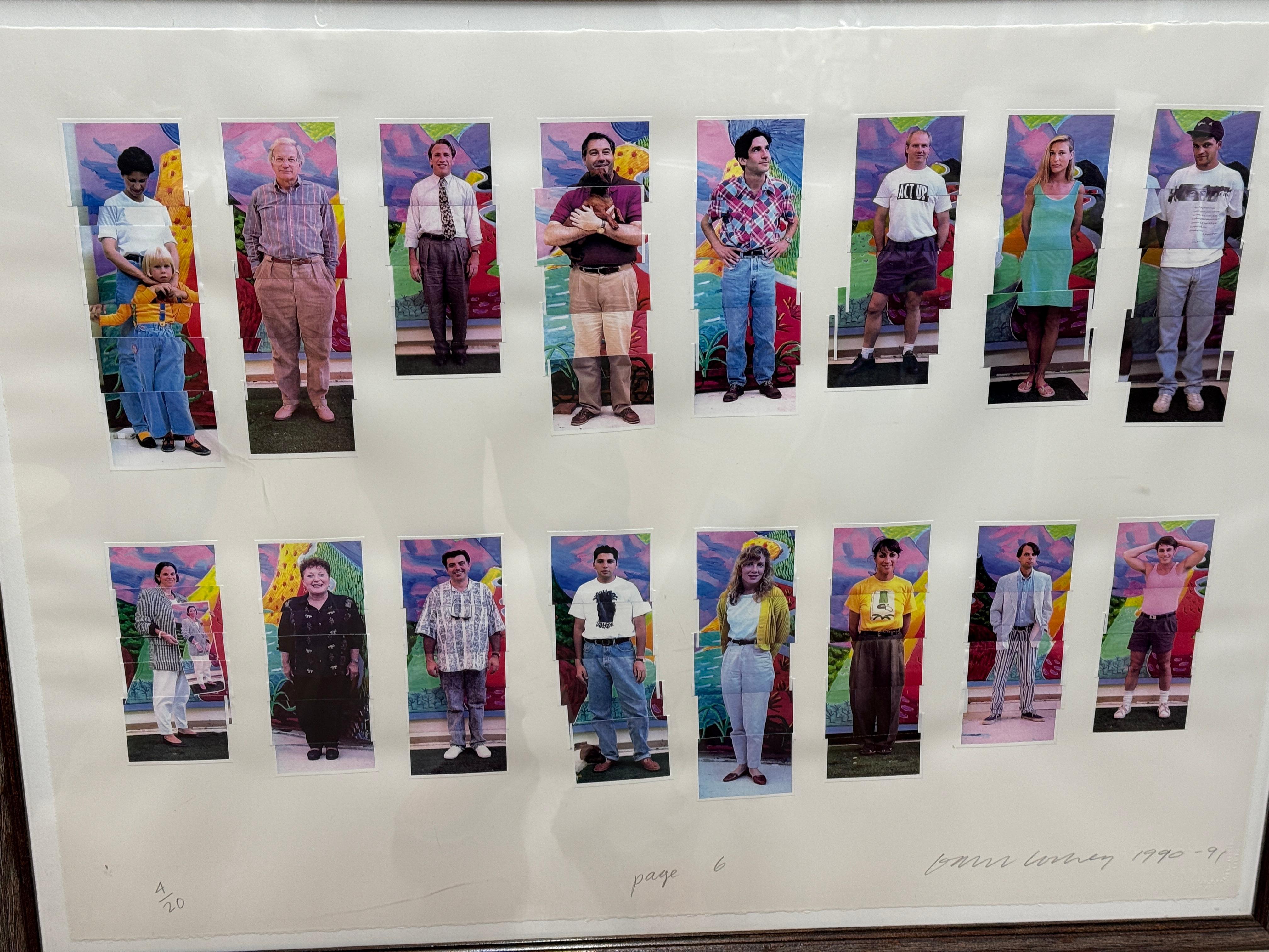 David Hockney 112 L.A. Besucher Folio 7 Lithos & Titelblatt Ed 20 Orig Quittung (Ende des 20. Jahrhunderts) im Angebot