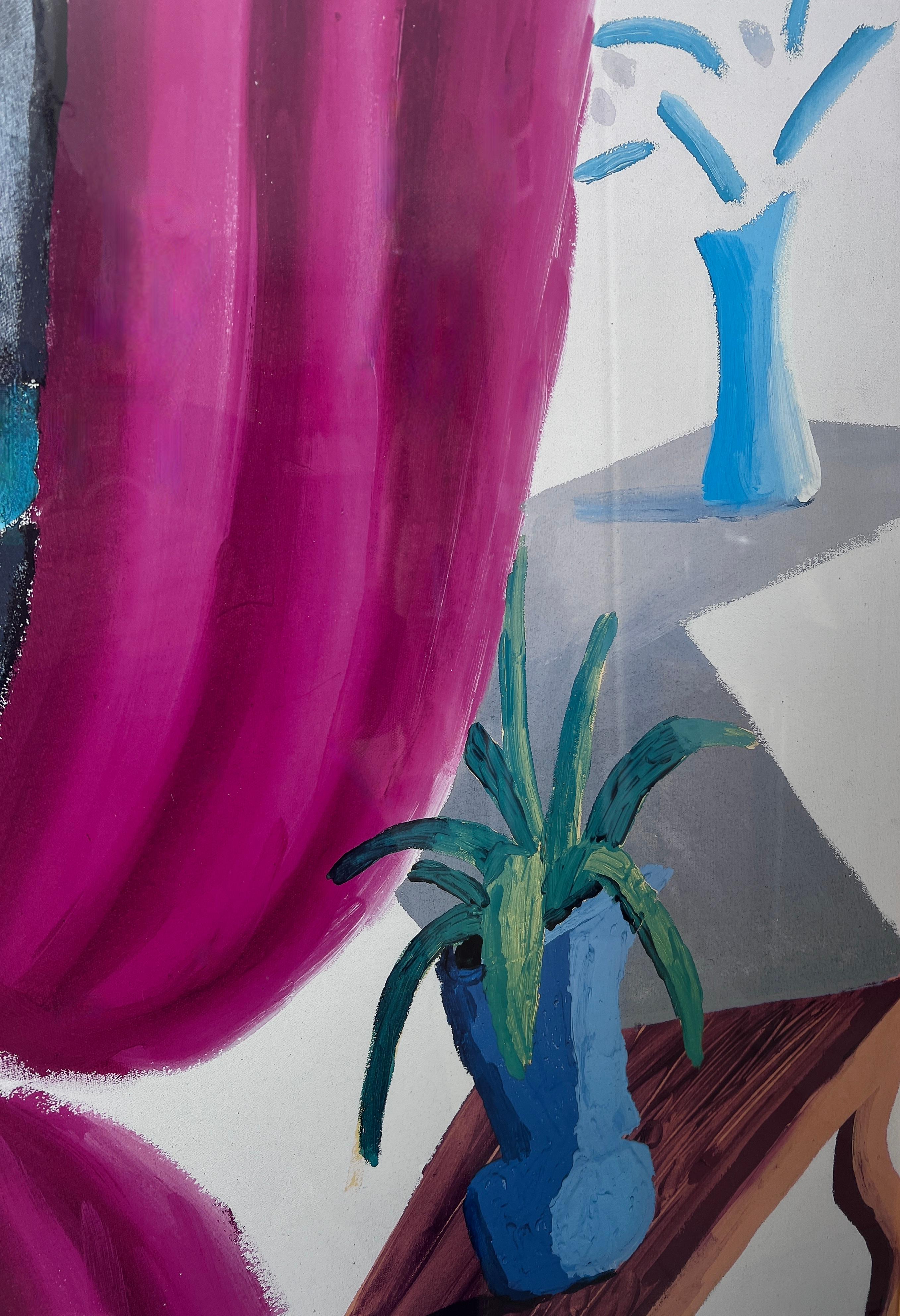 David Hockney Framed Lithograph Print Poster for 1988 LACMA Retrospective In Good Condition In Los Angeles, CA