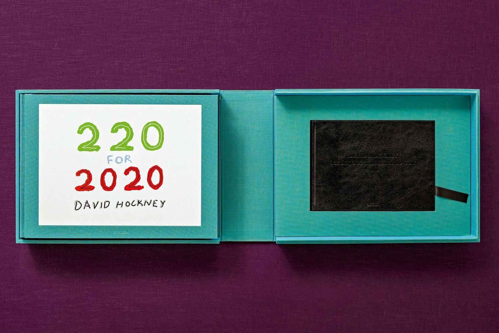 Contemporary David Hockney. 220 for 2020. Limited Edition, Estate Stamped Artist Book & Box