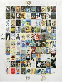 Visual Aid for Band Aid SIGNED 104 British artists: David Hockney, Bridget Riley