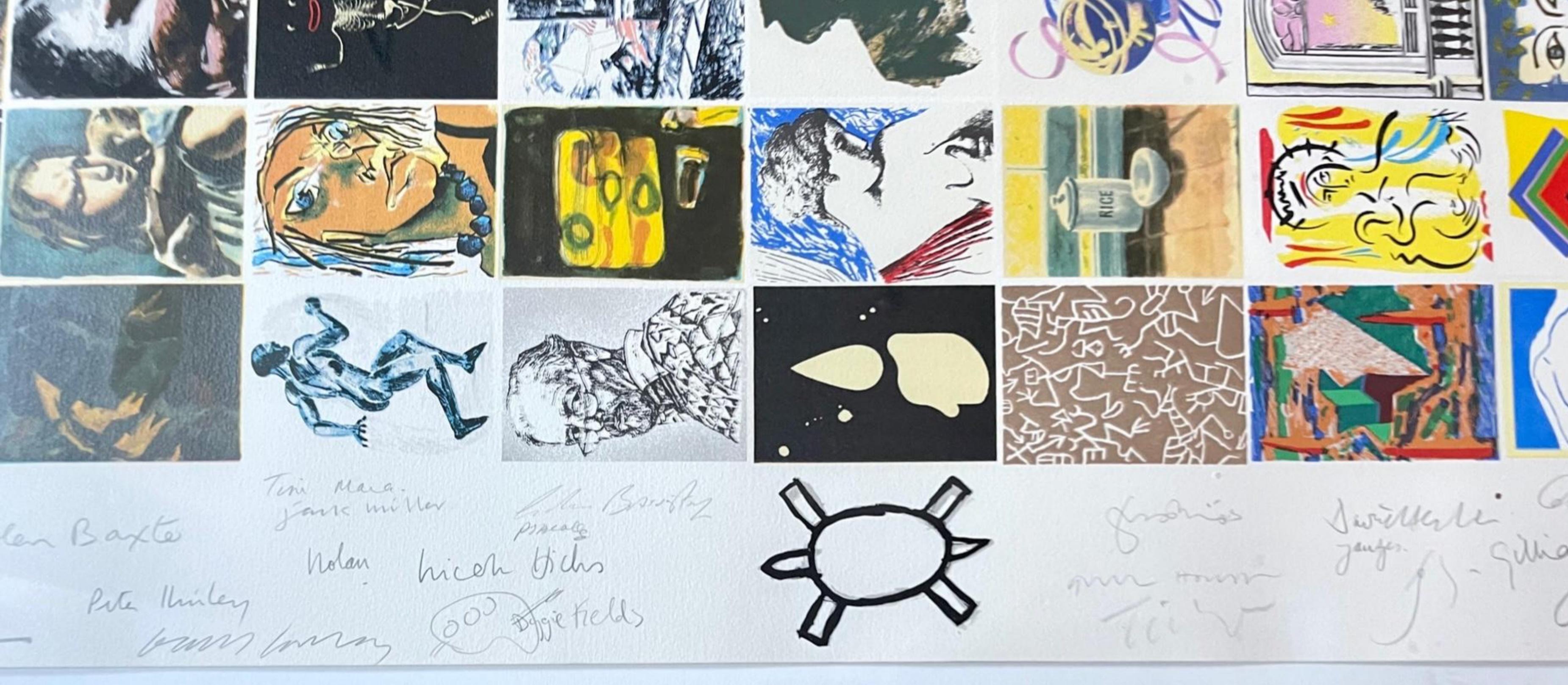 Visual Aid for Band Aid SIGNED 104 British artists: David Hockney, Bridget Riley For Sale 1