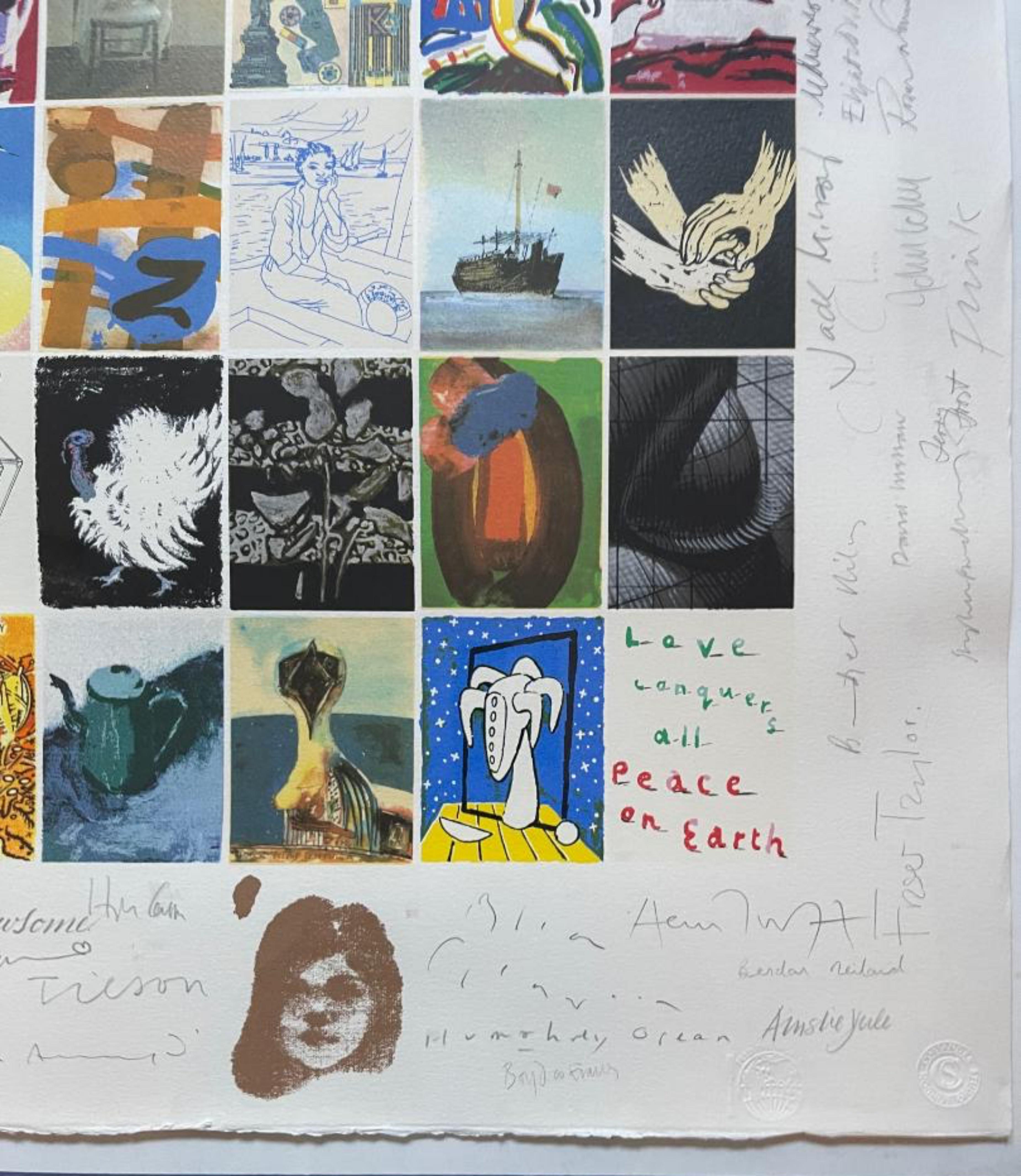 Visual Aid for Band Aid SIGNED 104 British artists: David Hockney, Bridget Riley For Sale 3
